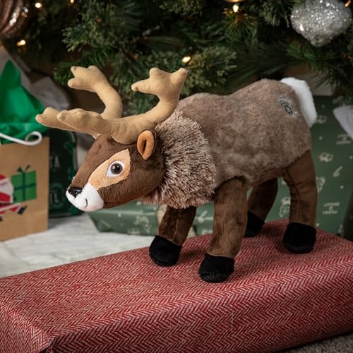 The Petting Zoo Reindeer Stuffed Animal Plushie, Gifts for Kids, Wild Onez Zoo Animals, Zoologee Reindeer Plush Toy 12 inches