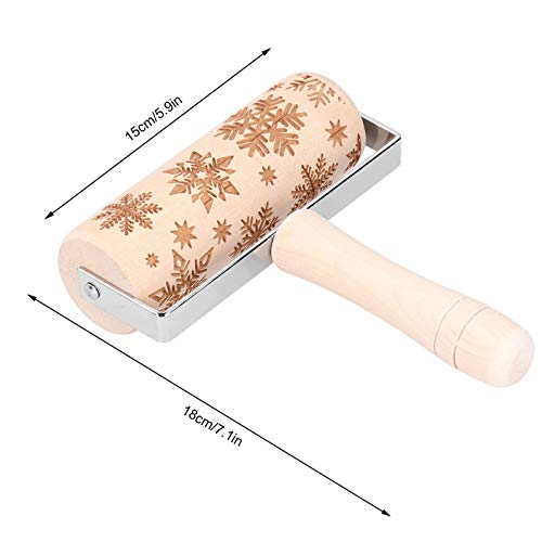 embossed rolling pin mini christmas texture pastrymade(snowflake)