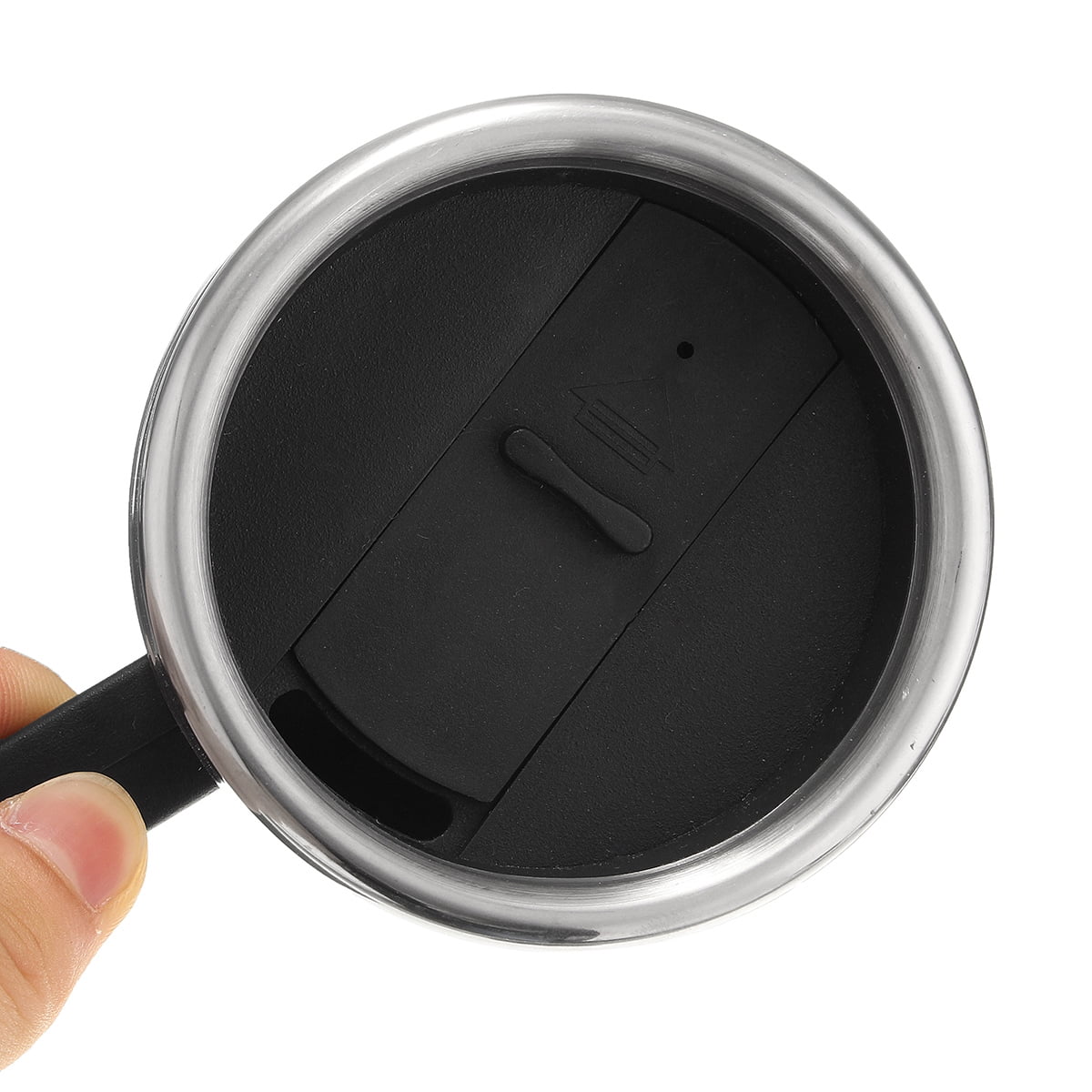 Stainless Steel 12V 500ml Car Auto Heating Cup, Electric Insulated Coffee Mug Kettle Boiler Water Heater Thermoses Vehicle Coffee Maker Tea Pot Travel Heater Cup Bottle, with Anti-Spill Lid