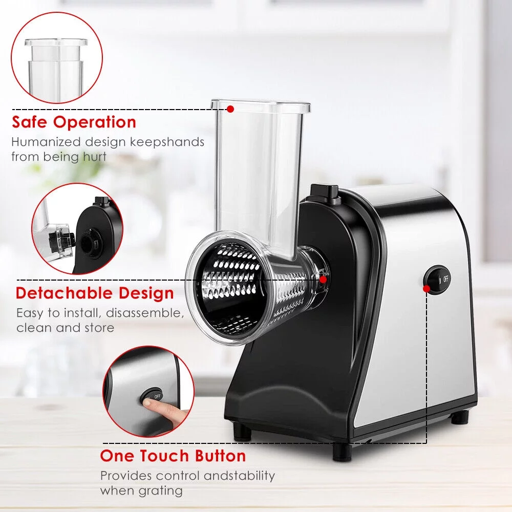 Jahy2Tech  Electric Cheese Grater, Salad Maker Electric Slicer Shredder, Graters, Chopper