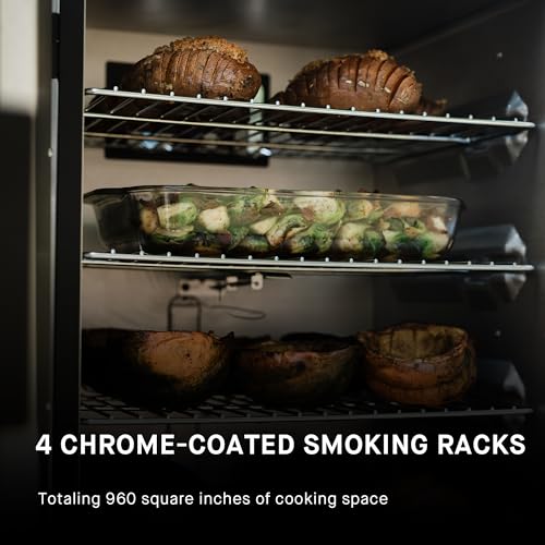 Masterbuilt? 40-inch ThermoTemp Propane Gas Vertical BBQ Smoker with Analog Temperature Control and 960 Cooking Square Inches in Black, Model MB20051316