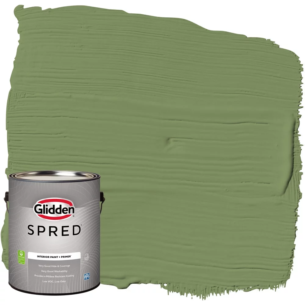 Glidden Spred Interior Paint Moss Point Green / Green, Eggshell, 1 Gallon