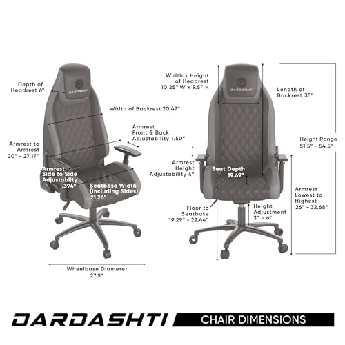 Atlantic Gaming Chair, Office Chair High Back Computer Chair Leather Desk Chair Racing Executive Ergonomic Adjustable, Swivel, Reclining Task Chair & Armrests, Lumbar Support (Black)