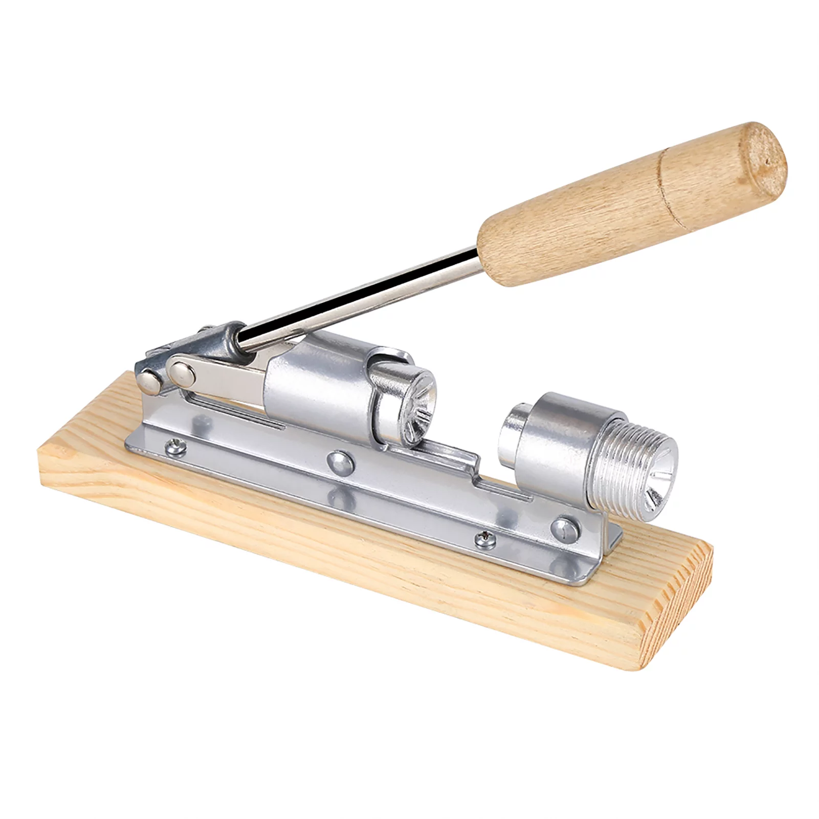 Solomi Nutcracker - Nutcracker Manual for Nuts and Fruit with Inox Hull with Mechanical Wooden Grip