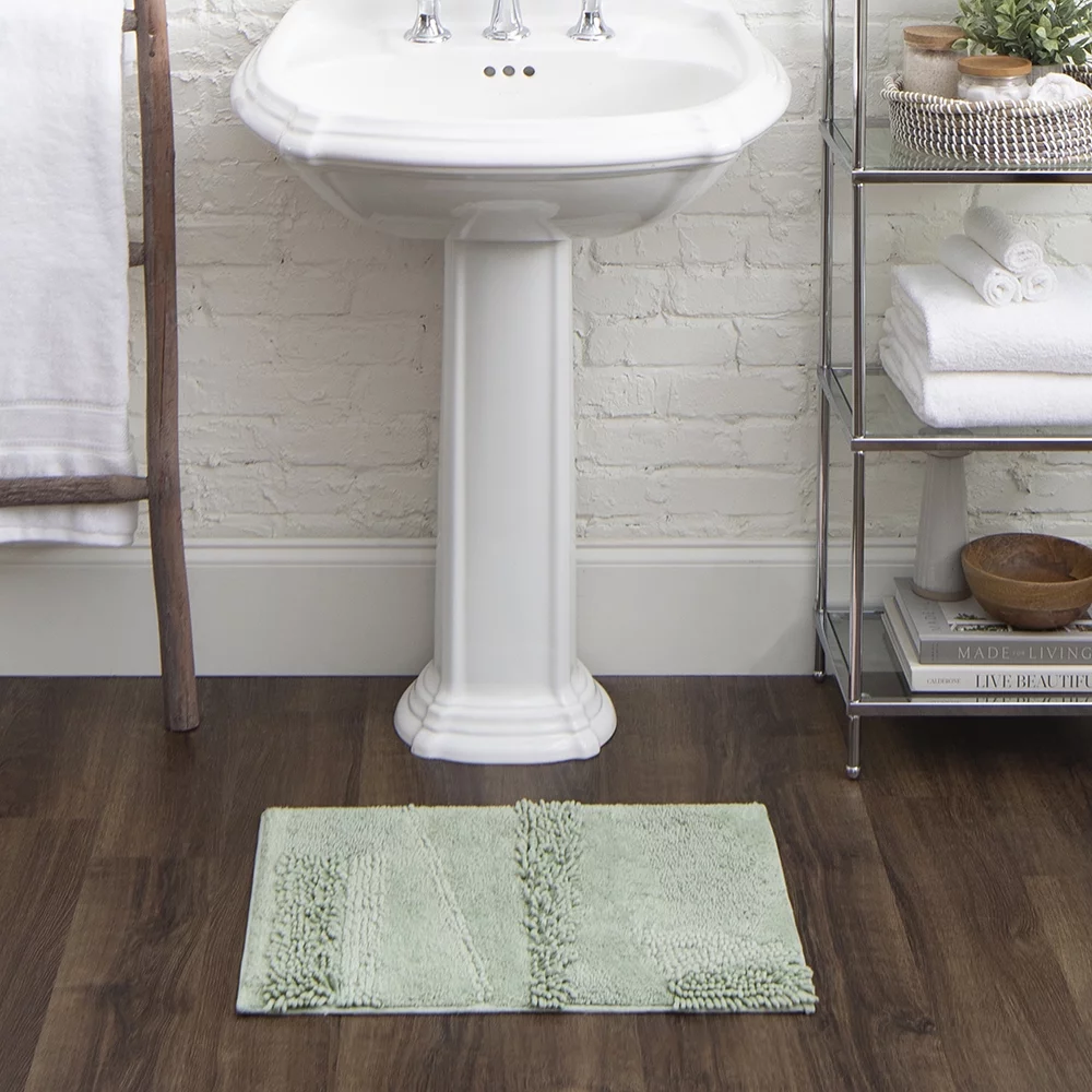 Mohawk Home Composition Cotton Bath Mat, Seaglass, 2' x 5'