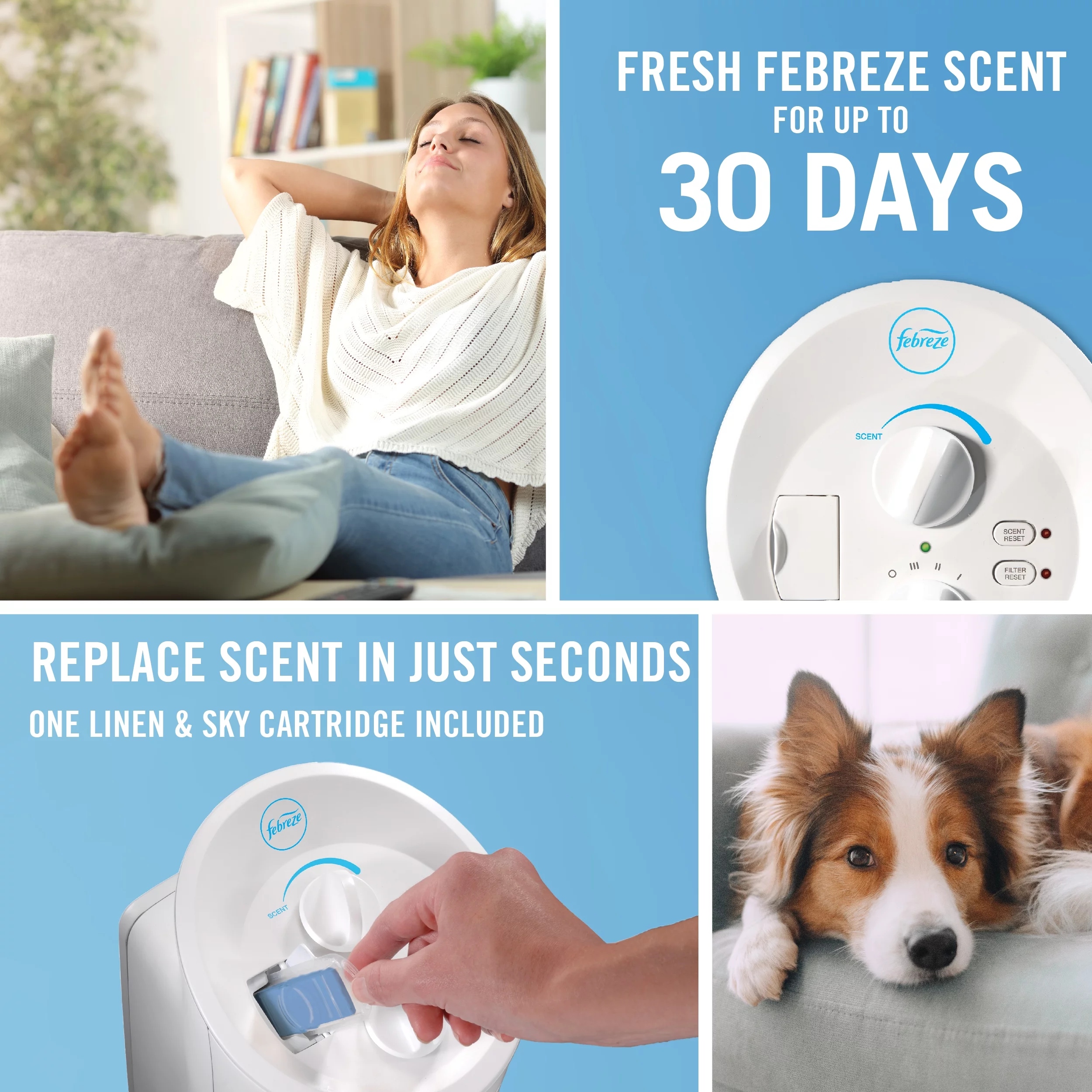 Febreze Mini Tower Air Purifier with Replacement Filter