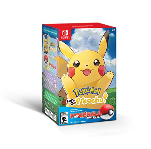 Nintendo Switch Console Bundle - Pikachu & Eevee Edition with Pokémon: Let's Go, Eevee! + Poke Ball Plus