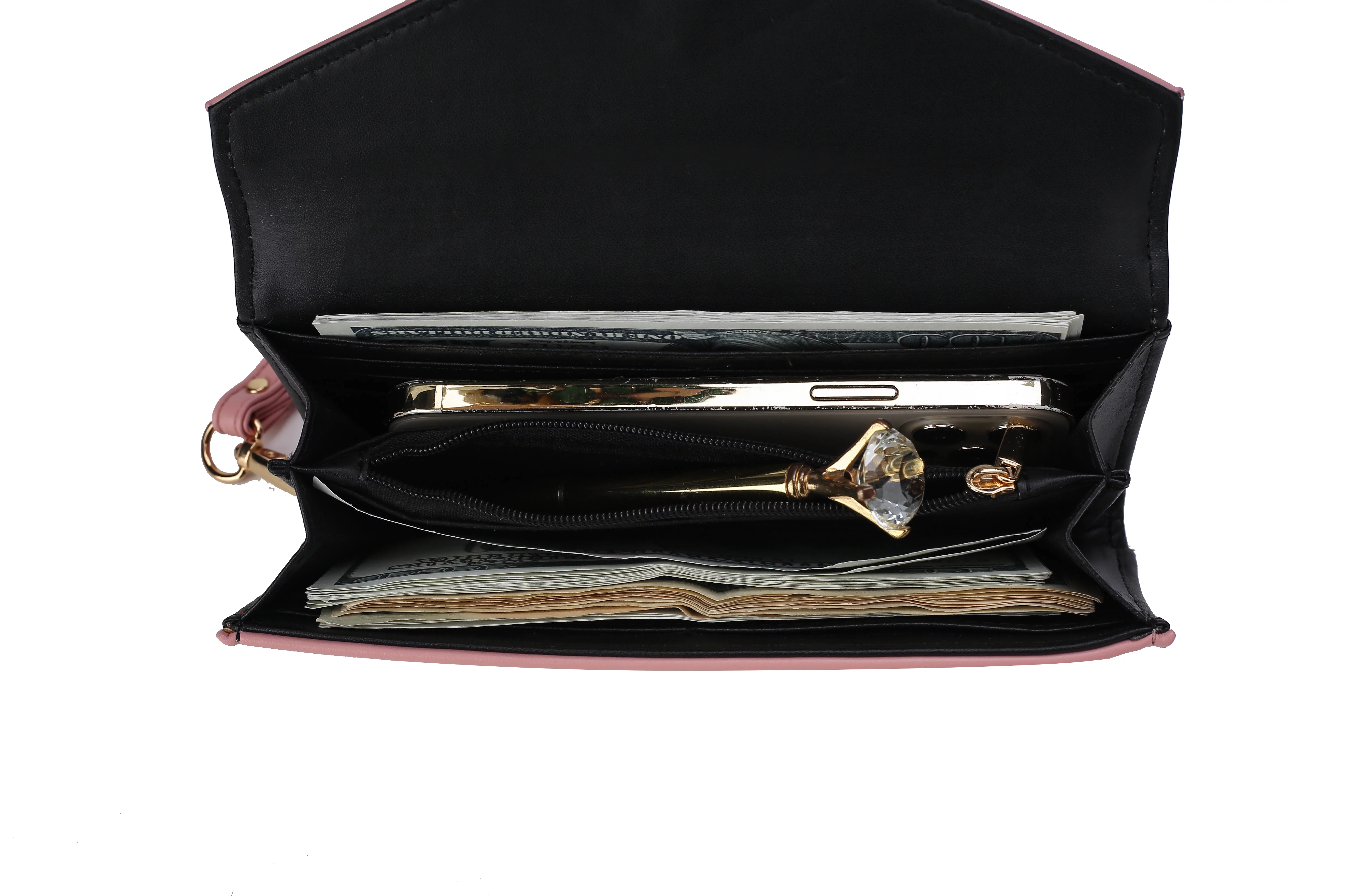 MKF Collection Clara Vegan Leather Women's Shoulder Bag & Wristlet Wallet, Chic Hobo Purse Handbag by Mia K - Dark Purple