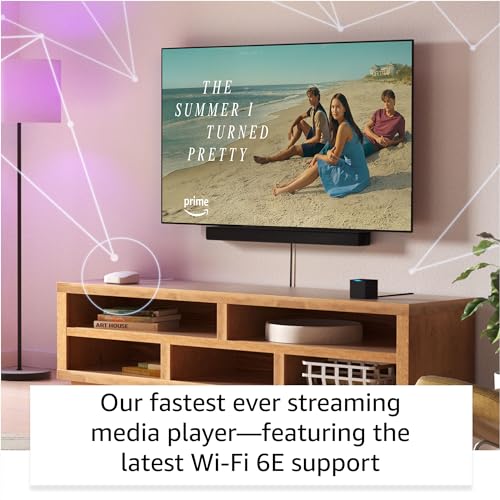 Like-New Amazon Fire TV Cube (newest model) with AI-powered Fire TV Search, Hands-free streaming device with Alexa, Wi-Fi 6E, 4K Ultra HD