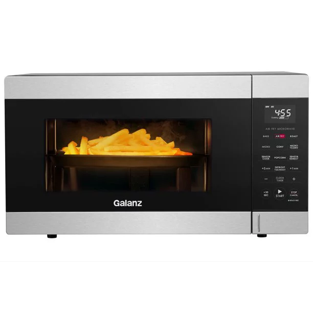 Refurbished Galanz GSWWD12S1SA10A 1.2 Cu Ft Air Fry Microwave Oven With Sensor Cook, Stainless Steel