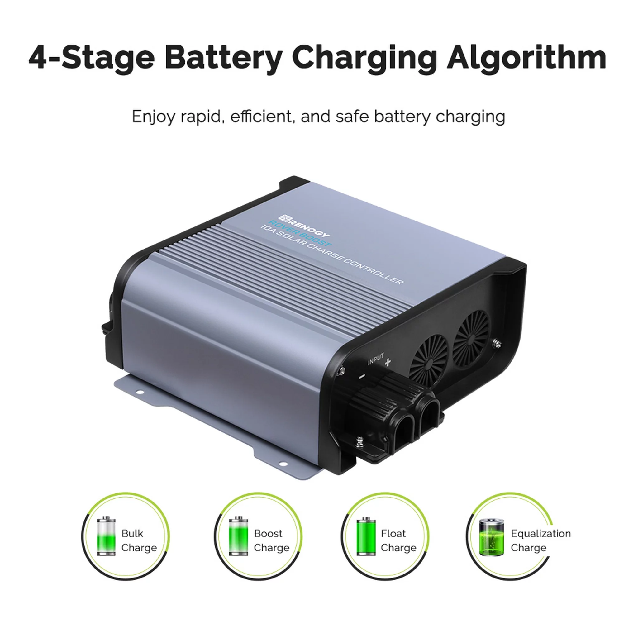 Renogy 36V/48V Rover Boost 10A MPPT Solar Charge Controller, Compatible with AGM, Gel, Flooded, and Lithium Batteries