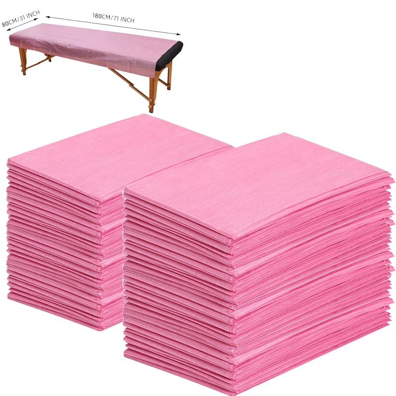 100 PCS Disposable Massage Table Sheets Non Woven Fabric SPA Bed Cover Breathable Polypropylene 31