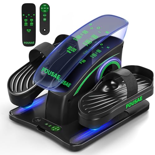 Under Desk Elliptical, Upgraded 6 Adjustable Resistance &15 Speeds Leg Exerciser While Sitting for Seniors with Forward & Reverse Direction, Ellipse Leg Exerciser with Touch Screen and Remote Control