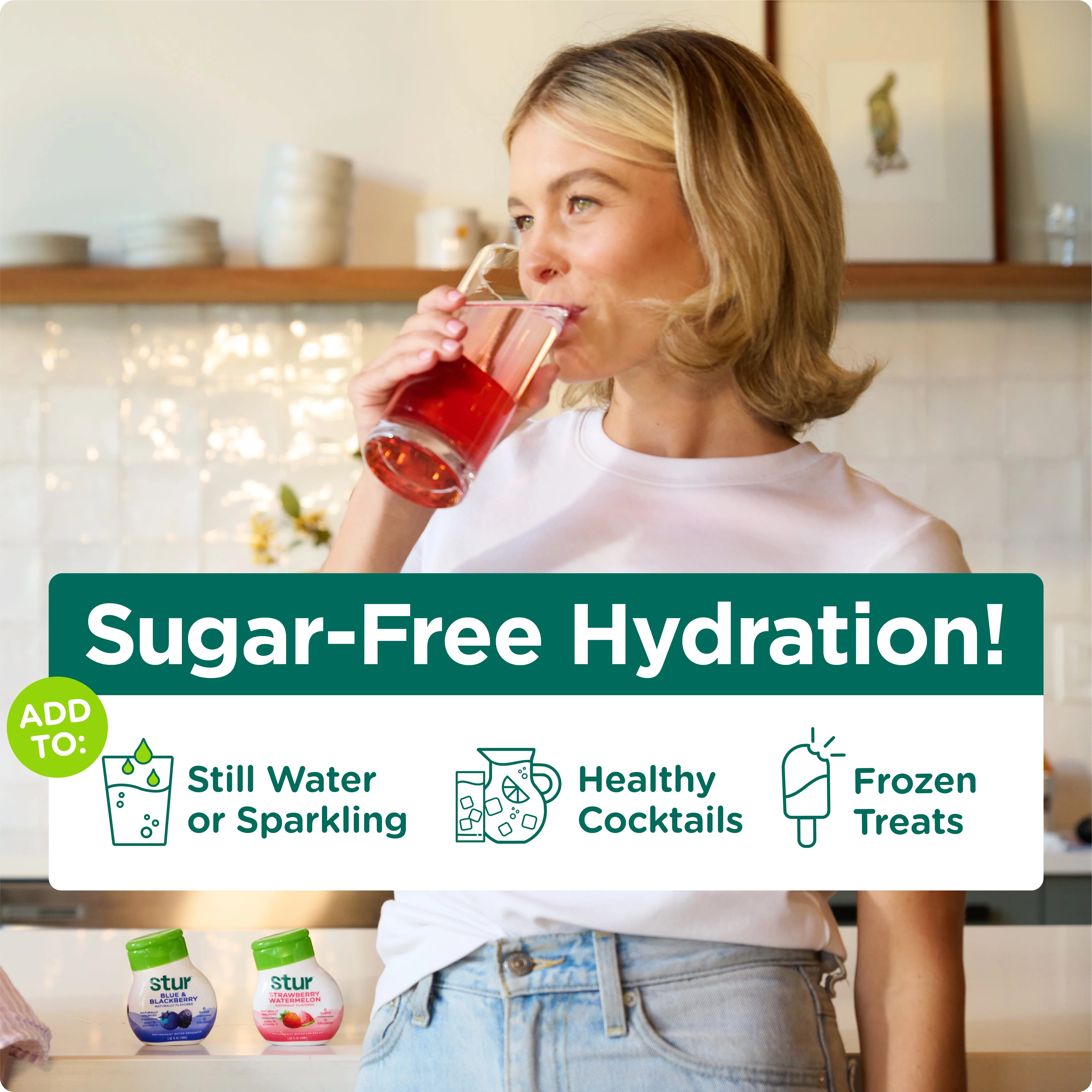 Stur - Fruit Punch, Liquid Water Enhancer Drink Mix, 1.62 fl oz Bottle (10 Pack)