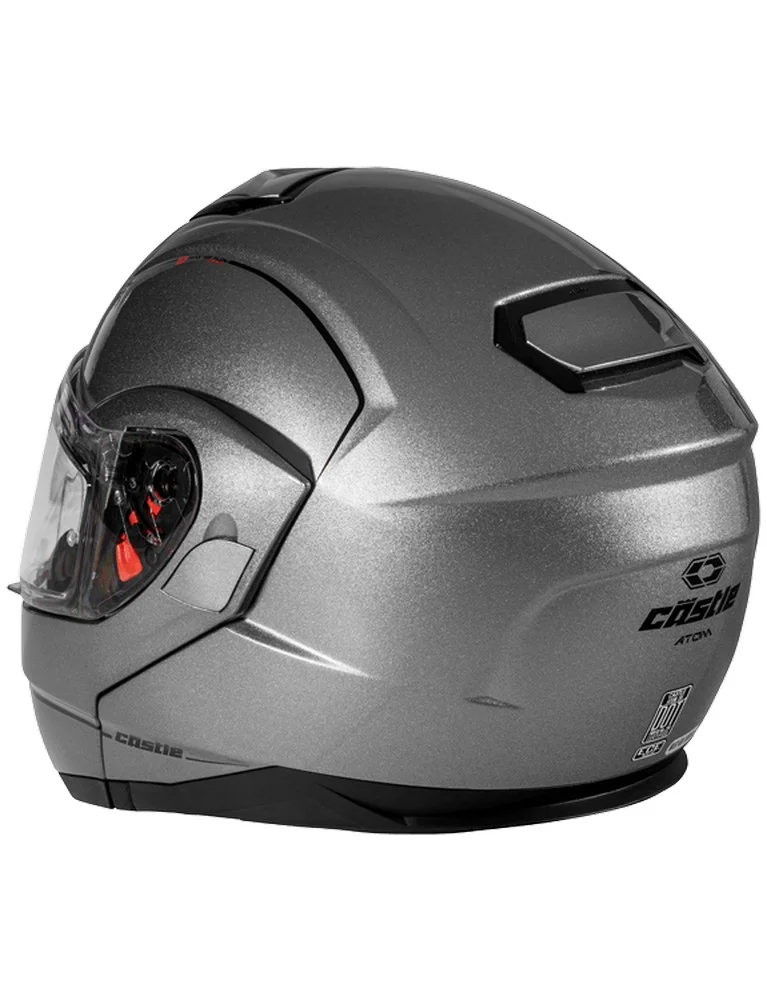 Castle Atom SV Modular Motorcycle Helmet Gloss Titanium MD