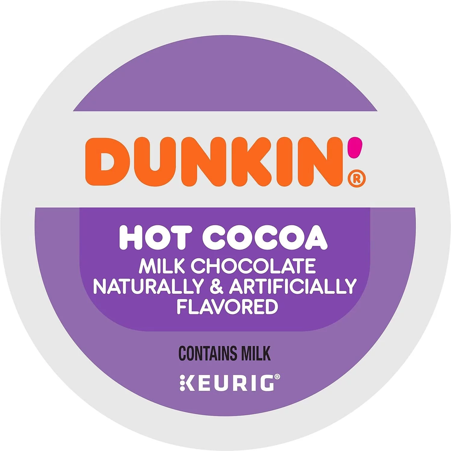 Dunkin, Donuts Milk Chocolate Hot Cocoa, Keurig K-Cup Pods, 22/Box (611227377215) (1261)