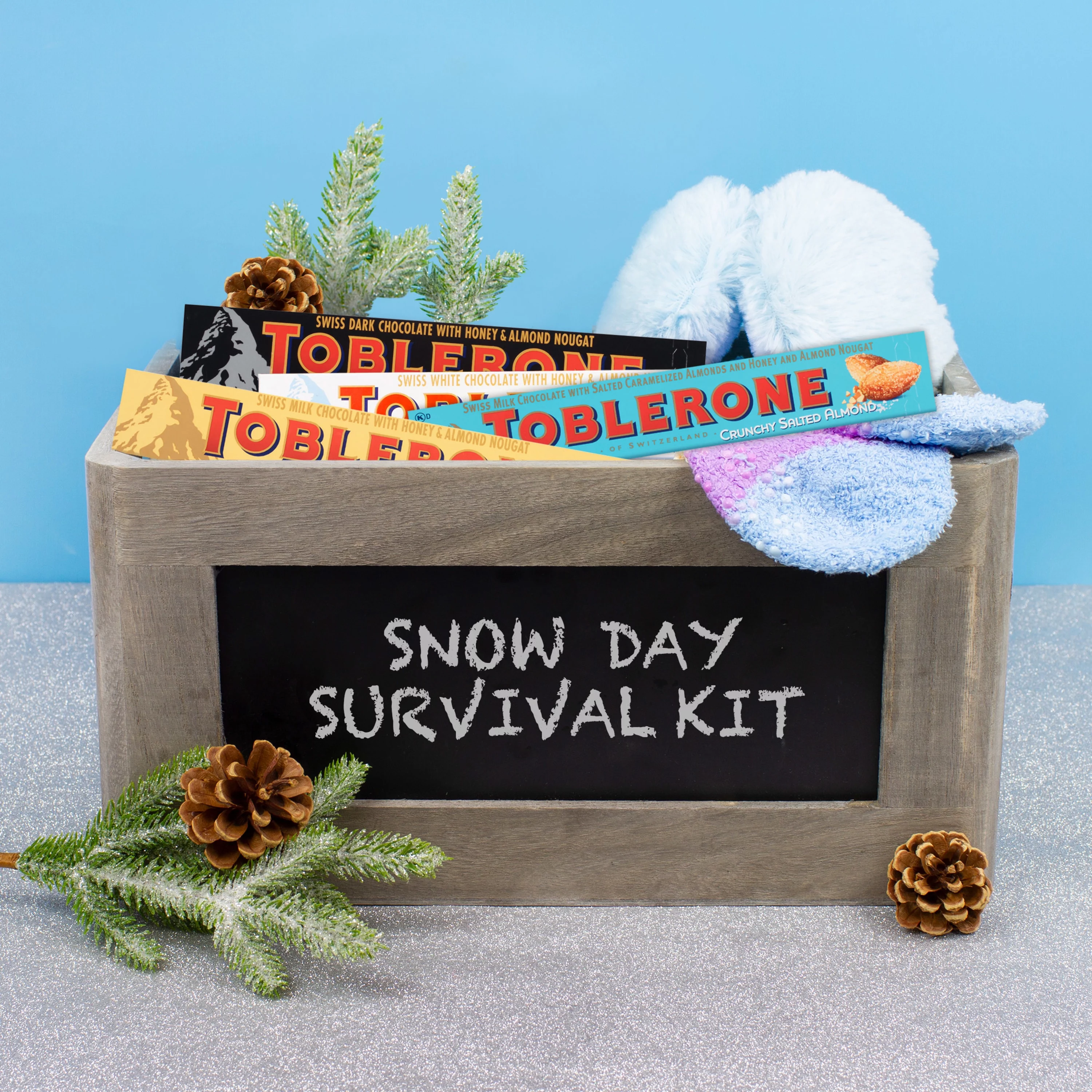 Toblerone Swiss Chocolate Variety Pack, Milk Chocolate, Dark Chocolate, White Chocolate & Crunchy Salted Caramelized Almond, 12 - 3.52 oz Bars