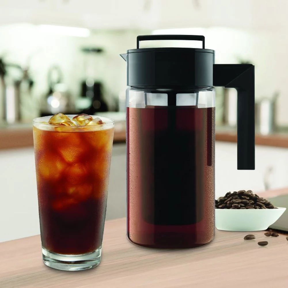 Bowake 900ML Cold Brew Iced Coffee Maker Airtight Seal Silicone Handle Coffee Kettle