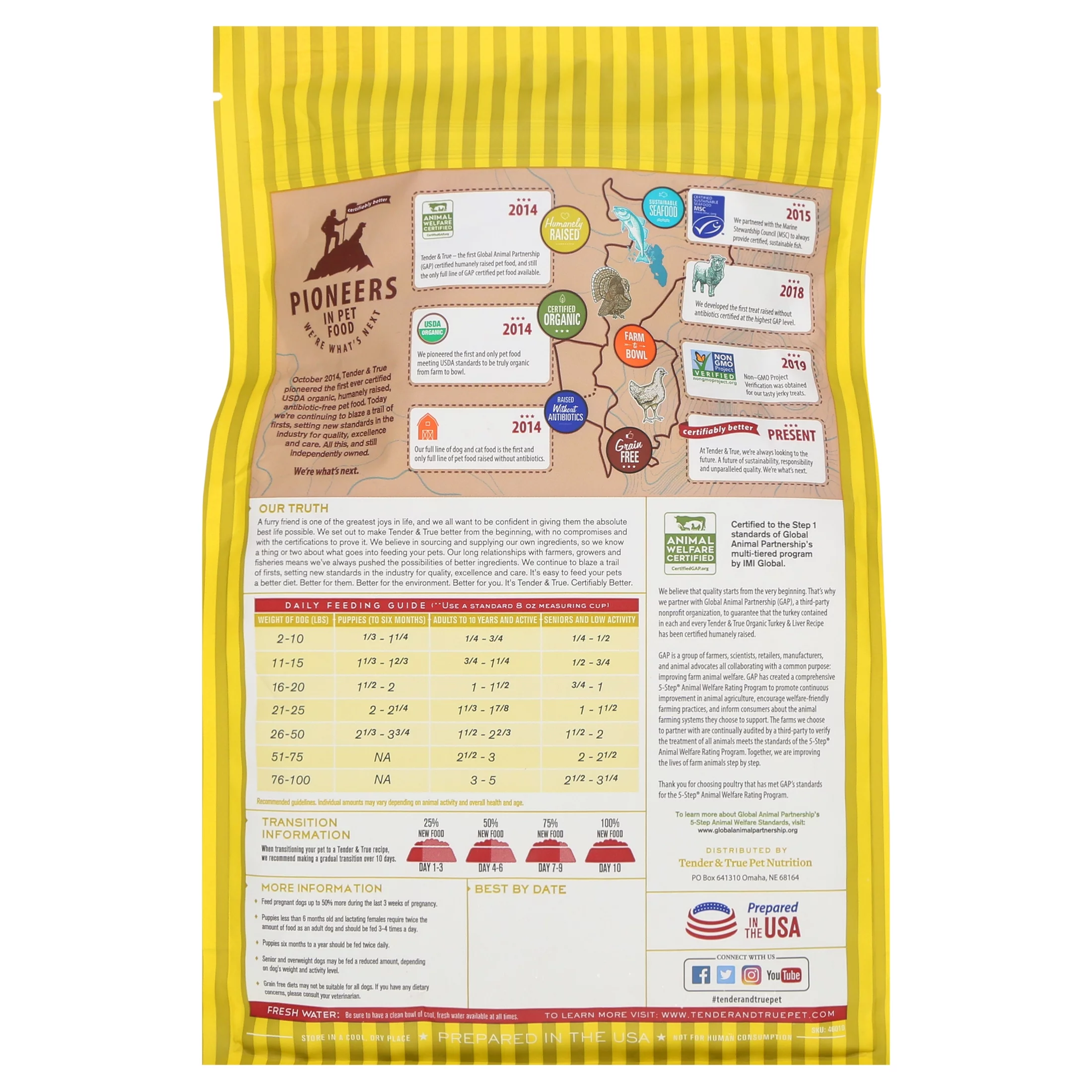 Tender & True Organic Turkey & Liver Recipe Dry Dog Food, 4 lb bag