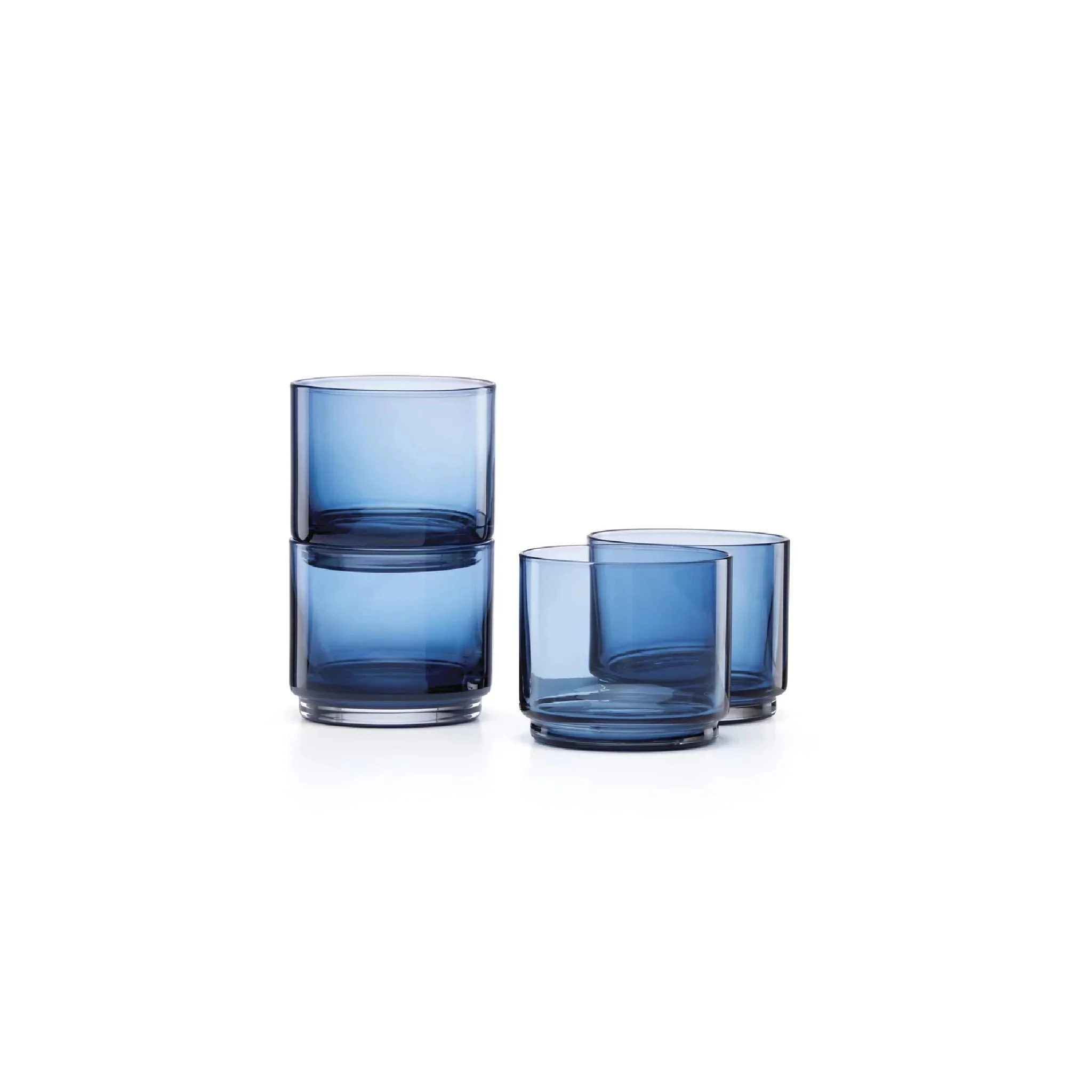 Lenox Tuscany Classics Stackable 9 oz Blue Short Glasses (4 Count)