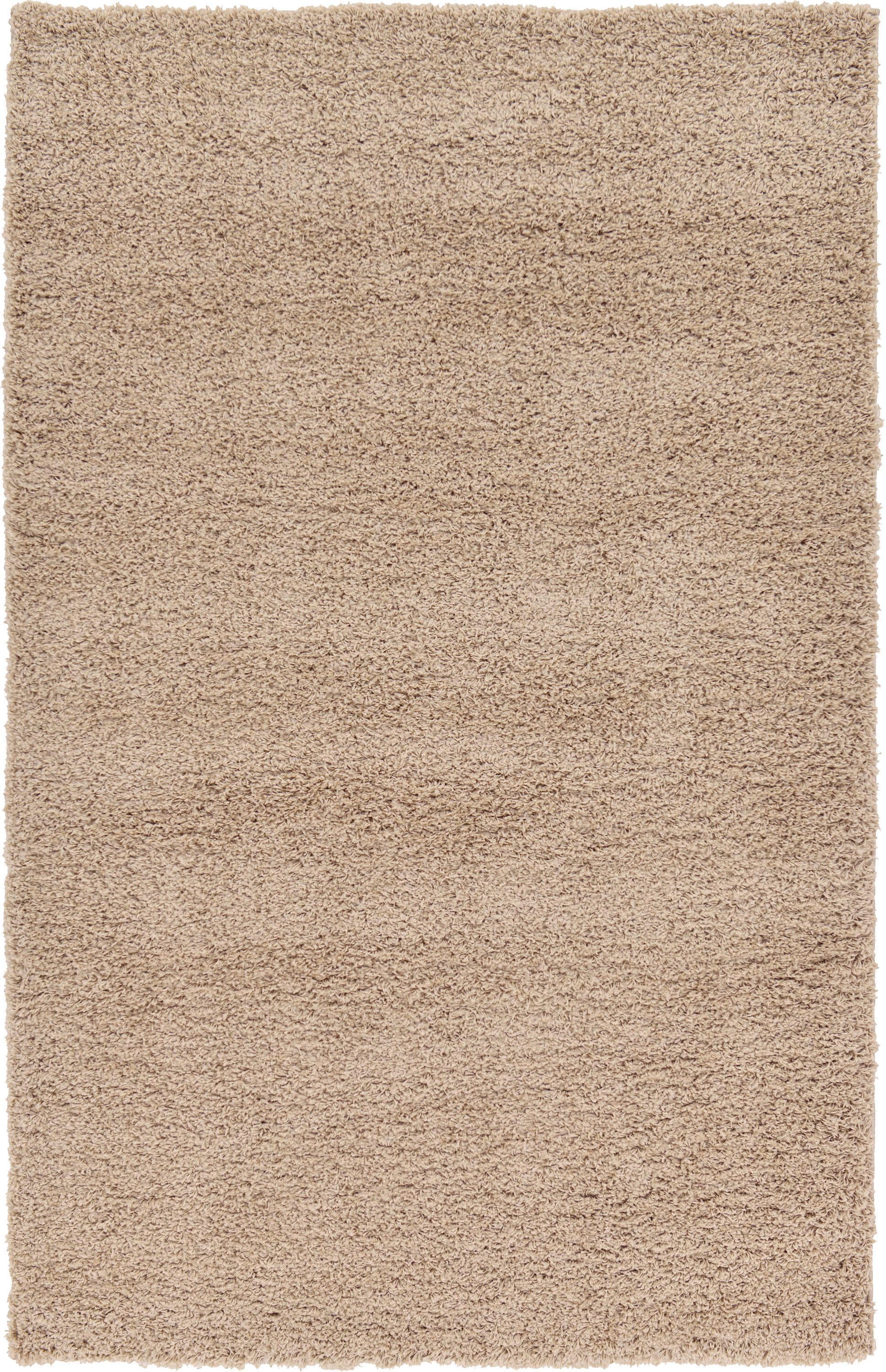Unique Loom Solid Shag Rug Taupe 5' 3