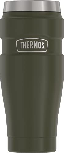 THERMOS Stainless King Vacuum-Insulated Travel Tumbler, 16 Ounce, Midnight Blue