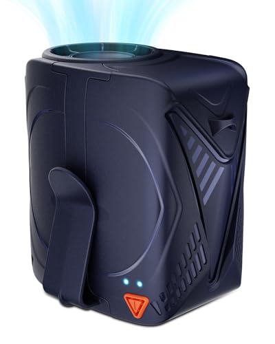 Portable Fan Rechargeable, 6-Speed 14000RPM High-Velocity Airflow, Hands-Free Wearable Waist Fan 31H Battery Life, Personal Belt fan for Outdoor, Jobsite, Travel, Indoor, Hanging Neck Fan with Strap