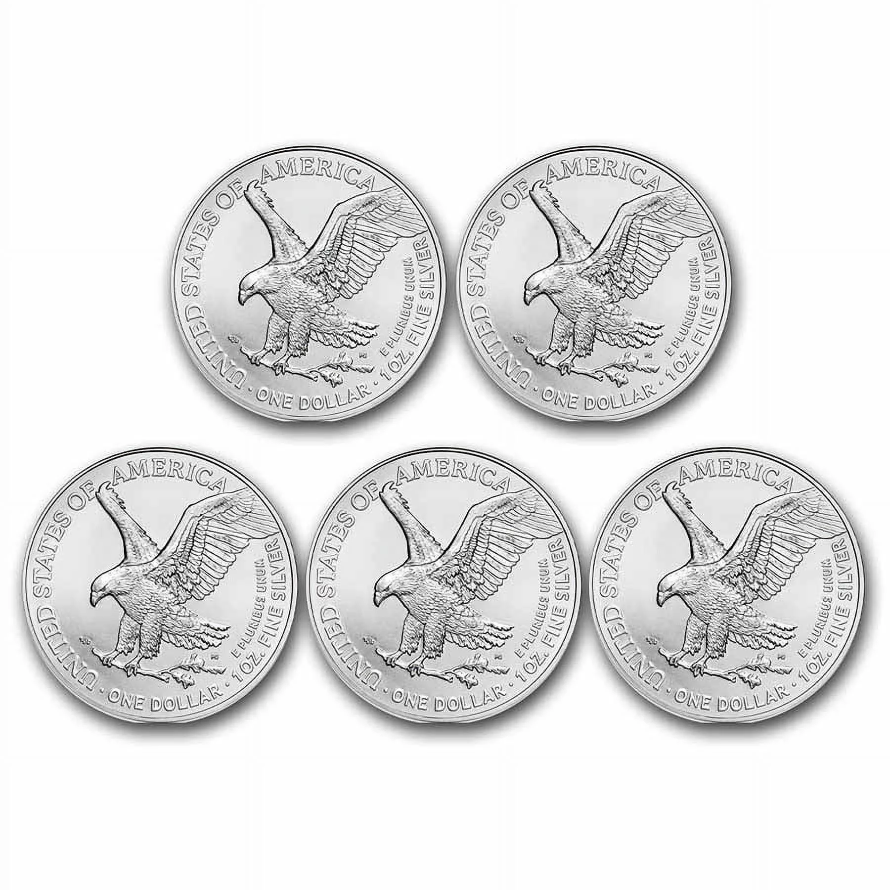 2023 1 oz American Silver Eagle Coin BU (Lot of 5) - Walmart