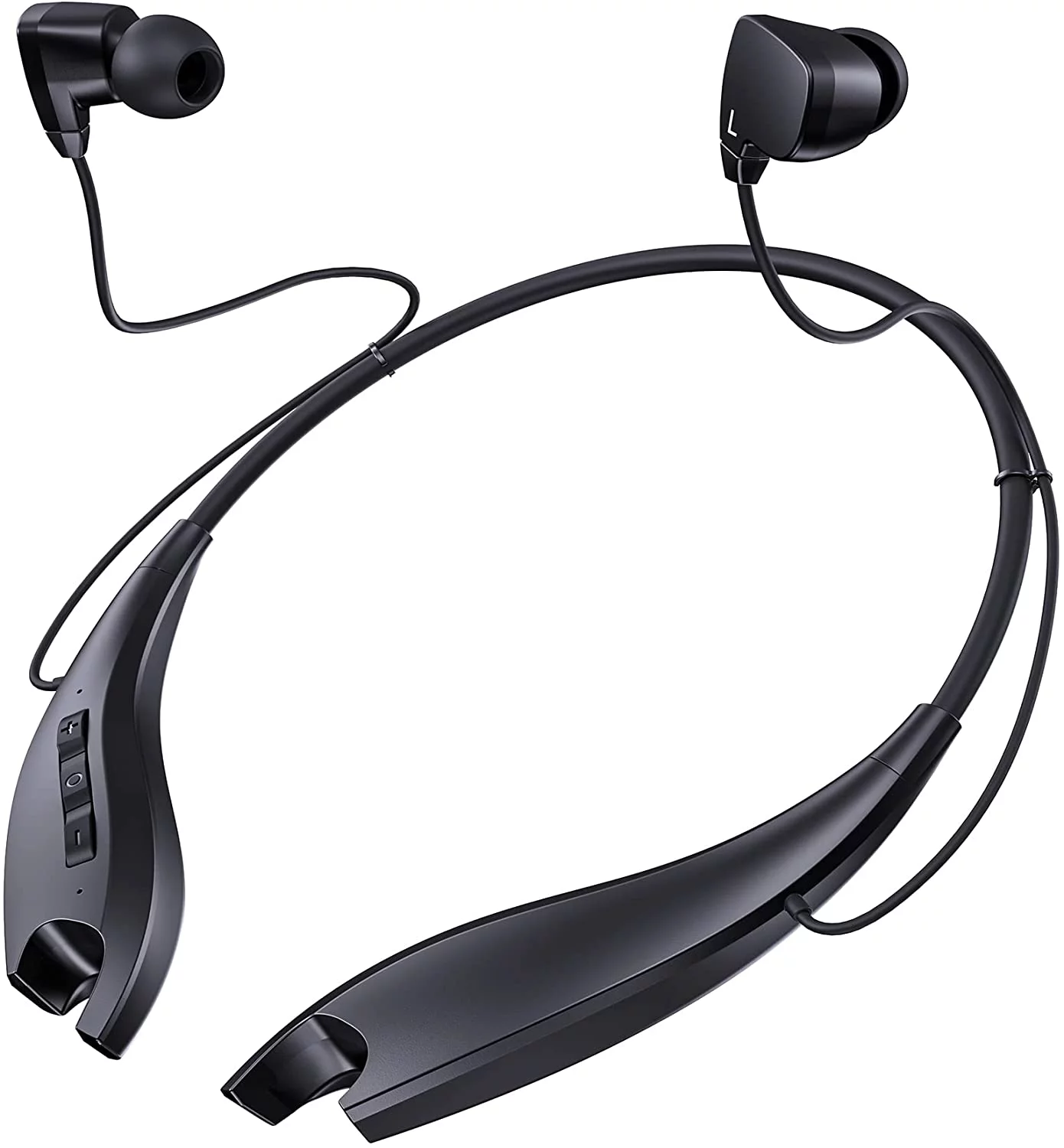 Neckband Bluetooth Headphones Around The Neck Bluetooth Headset with 24H of Playback Noise Cancelling Microphones for Clear Calls, Work, Music, Conference, Compatible with Cellphones, PC, Tablet, TV