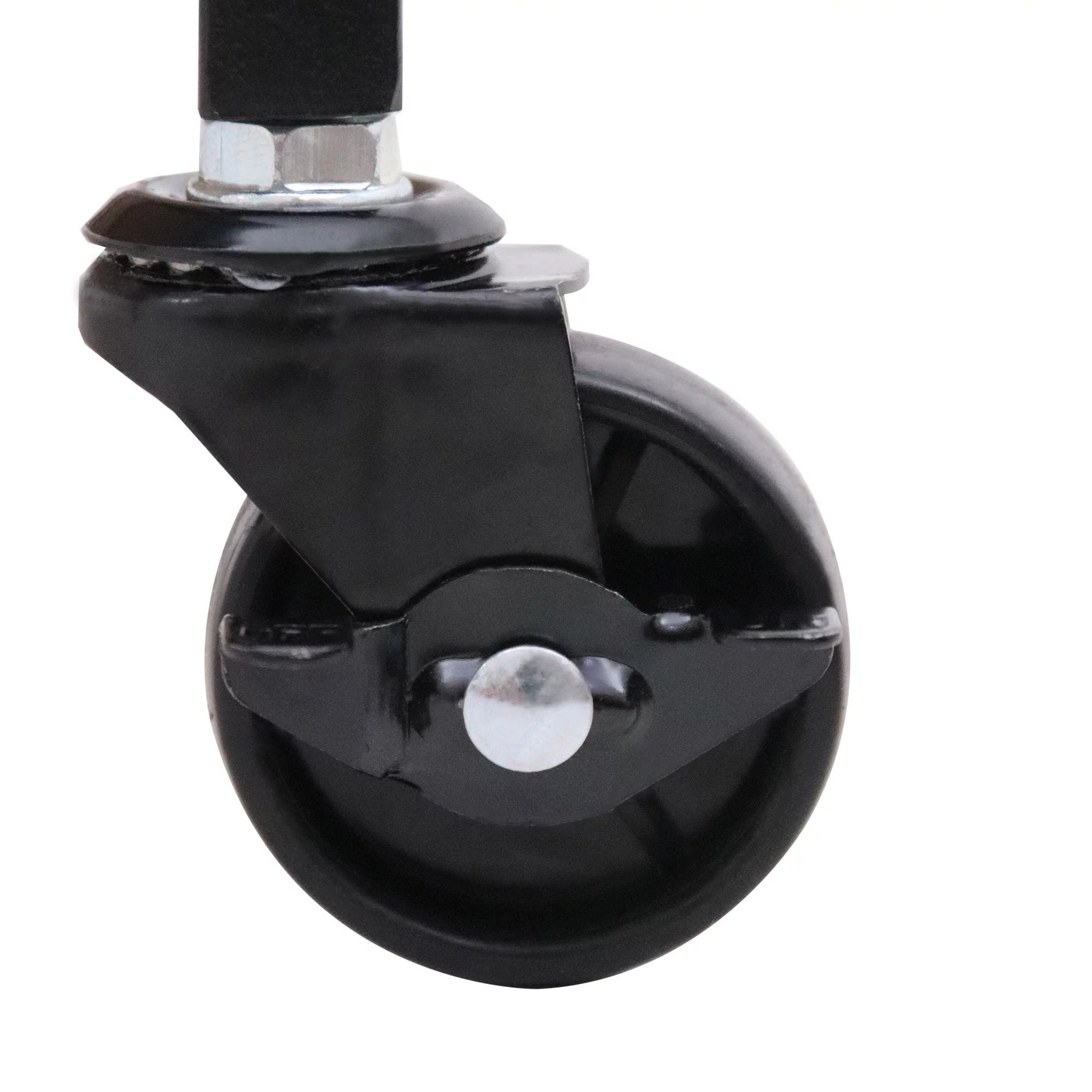 Abble White Oak Manufactured Wood Kitchen Serving Bar Cart with  Caster Wheels