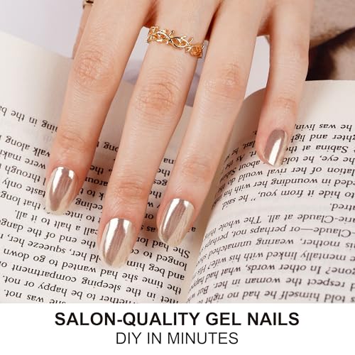 DANNI & TONI Semi Cured Gel Nail Strips Christmas Santa Claus Snowflakes Cat Eye Gel Nail Wraps 28 Stickers | Mistletoe Meow