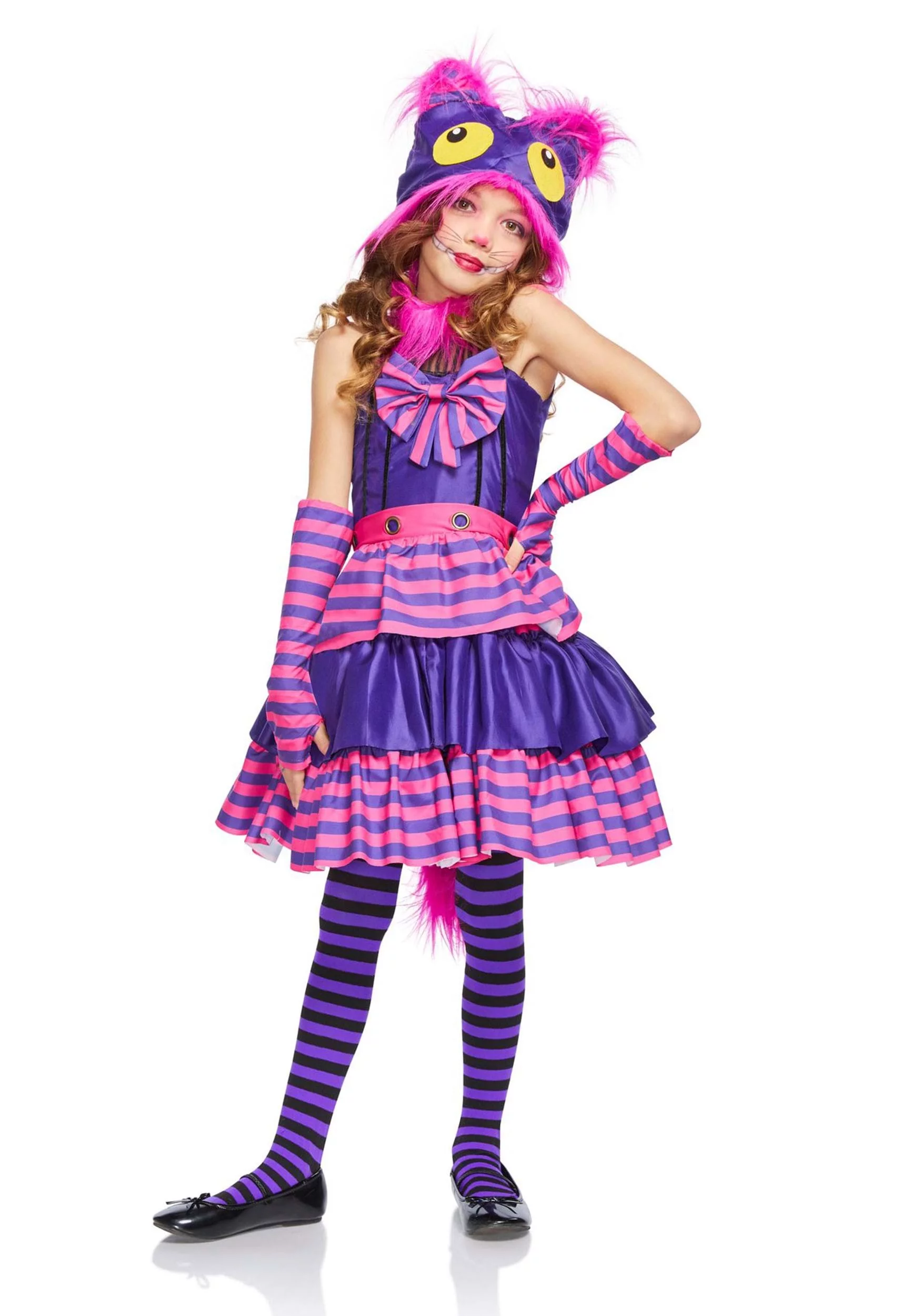 Sweet Spooks Crazy Cat Storybook Cheshire Girls Halloween Costume Dress X-LARGE