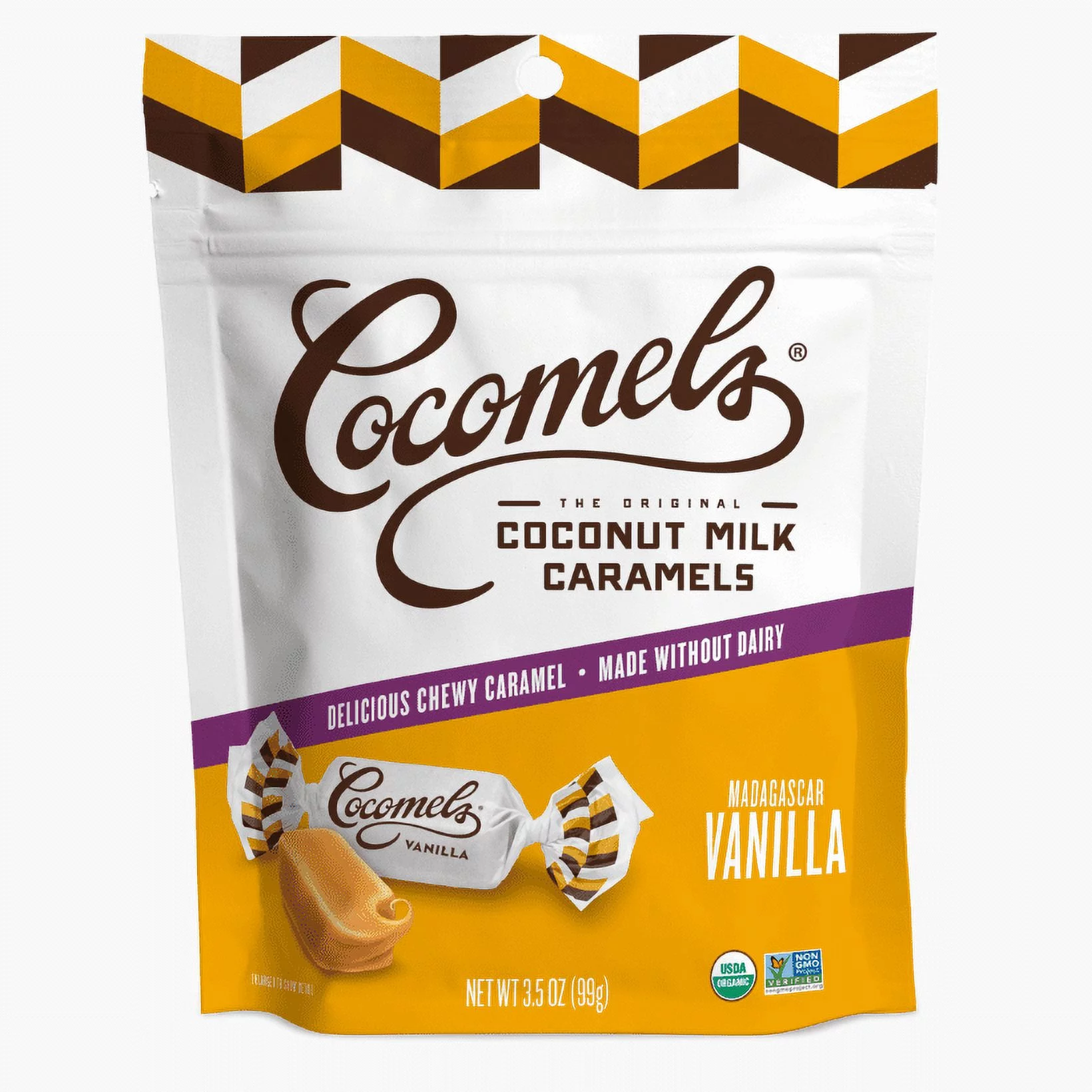 Cocomels Organic Coconut Milk Caramels Vanilla 3.5 oz Pack of 4