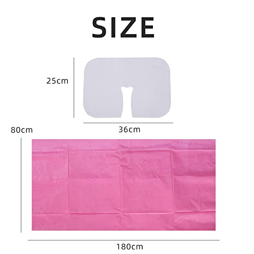 100 PCS Disposable Massage Table Sheets Non Woven Fabric SPA Bed Cover Breathable Polypropylene 31