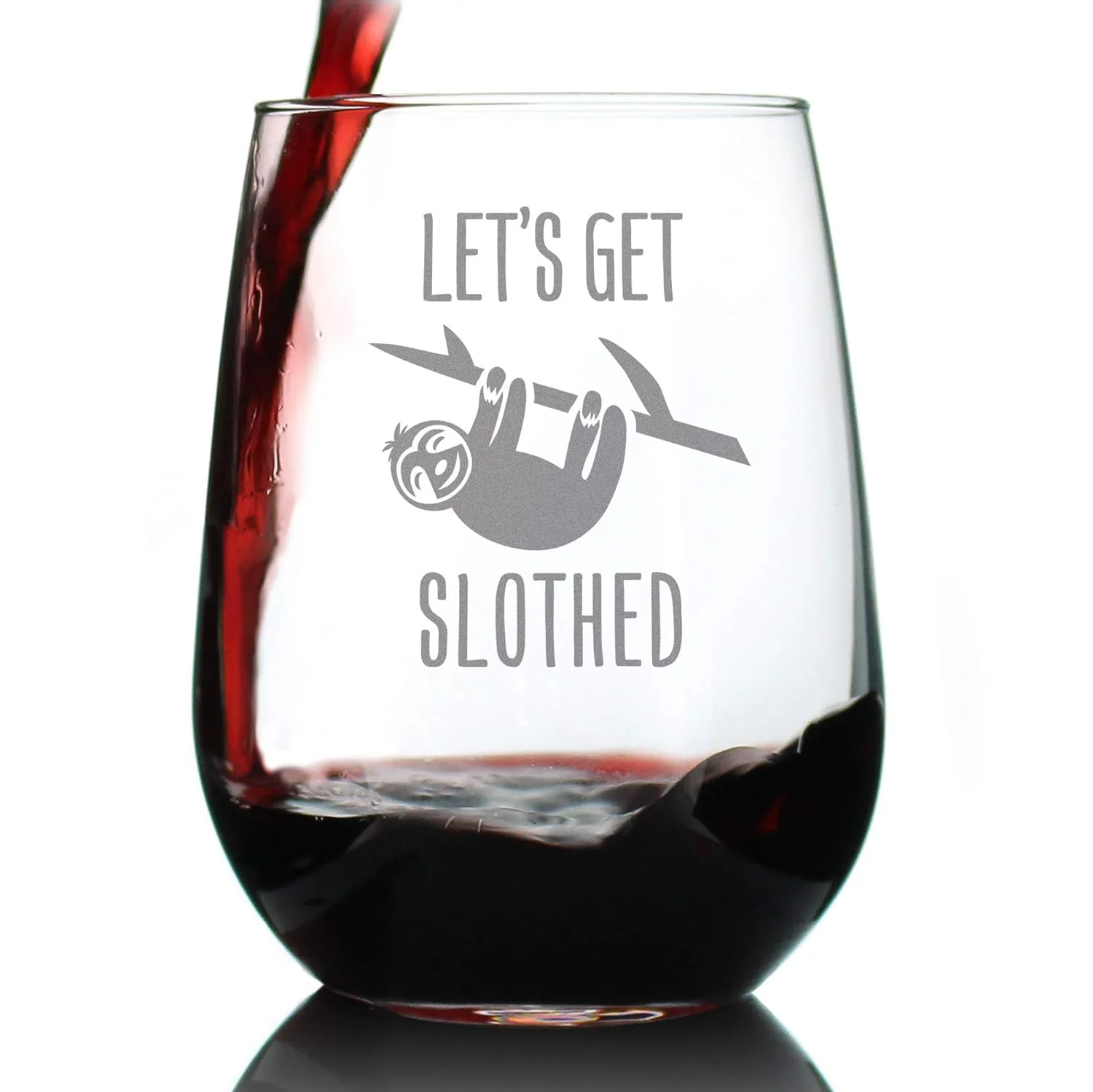 Get ed – Cute Funny Stemless Wine Glass, Large 17 Ounces, Etched Sayings, Gift Box
