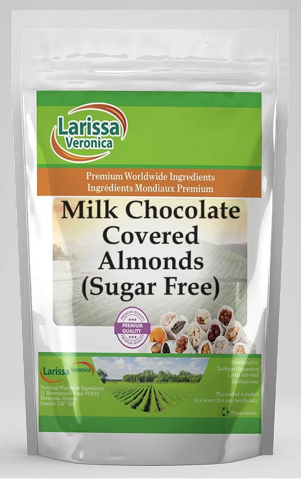 Larissa Veronica Milk Chocolate Covered Almonds (Sugar Free), (8 oz, 3-Pack, Zin: 525742)
