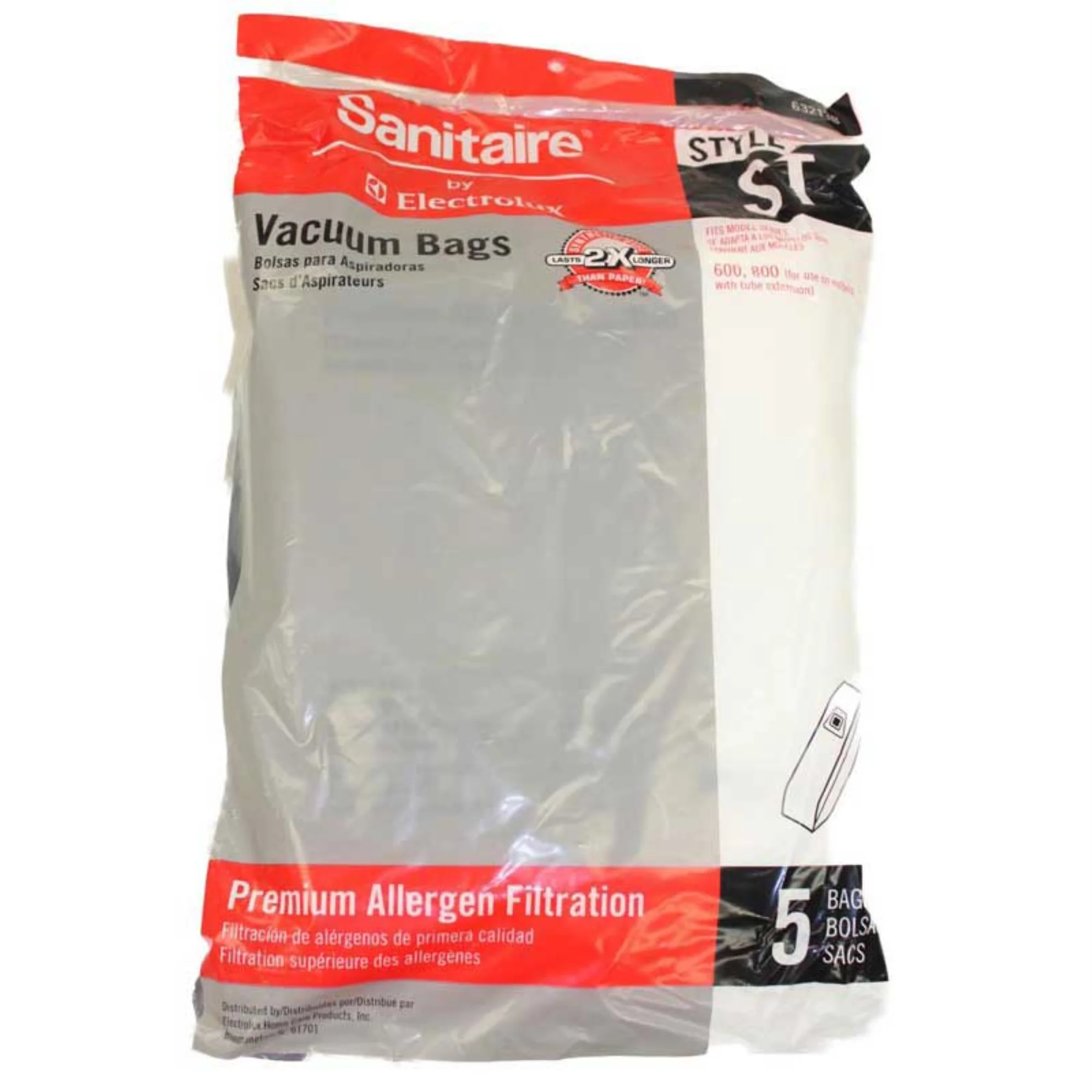 Electrolux Sanitaire Style ST Disposable Vacuum Bags for SC600 & SC800 Series, 50/Case