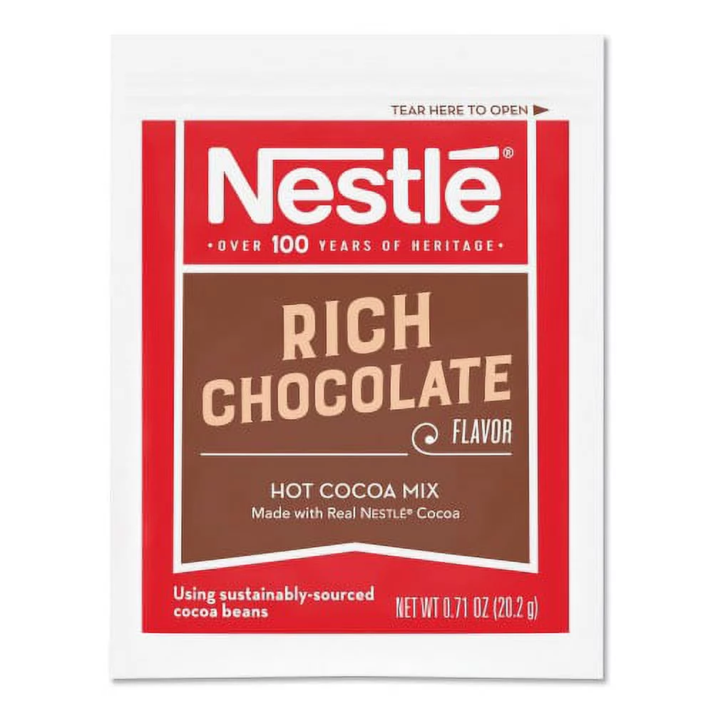 Nestle Hot Cocoa Mix, Rich Chocolate, .71oz, 50/Box