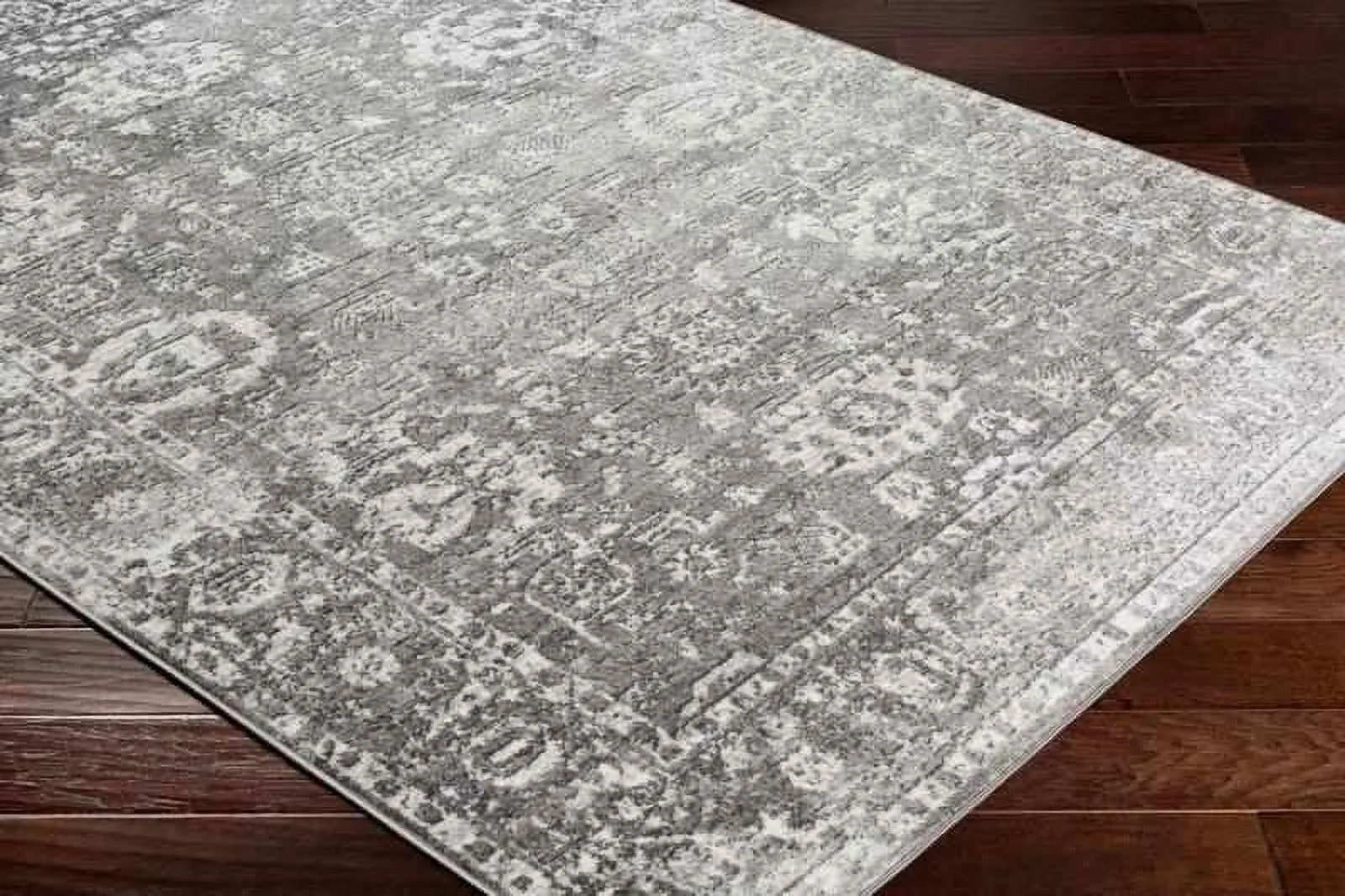 Mark&Day Area Rugs, 9x12 Kedrick Traditional Gray Charcoal White Area Rug (8'10