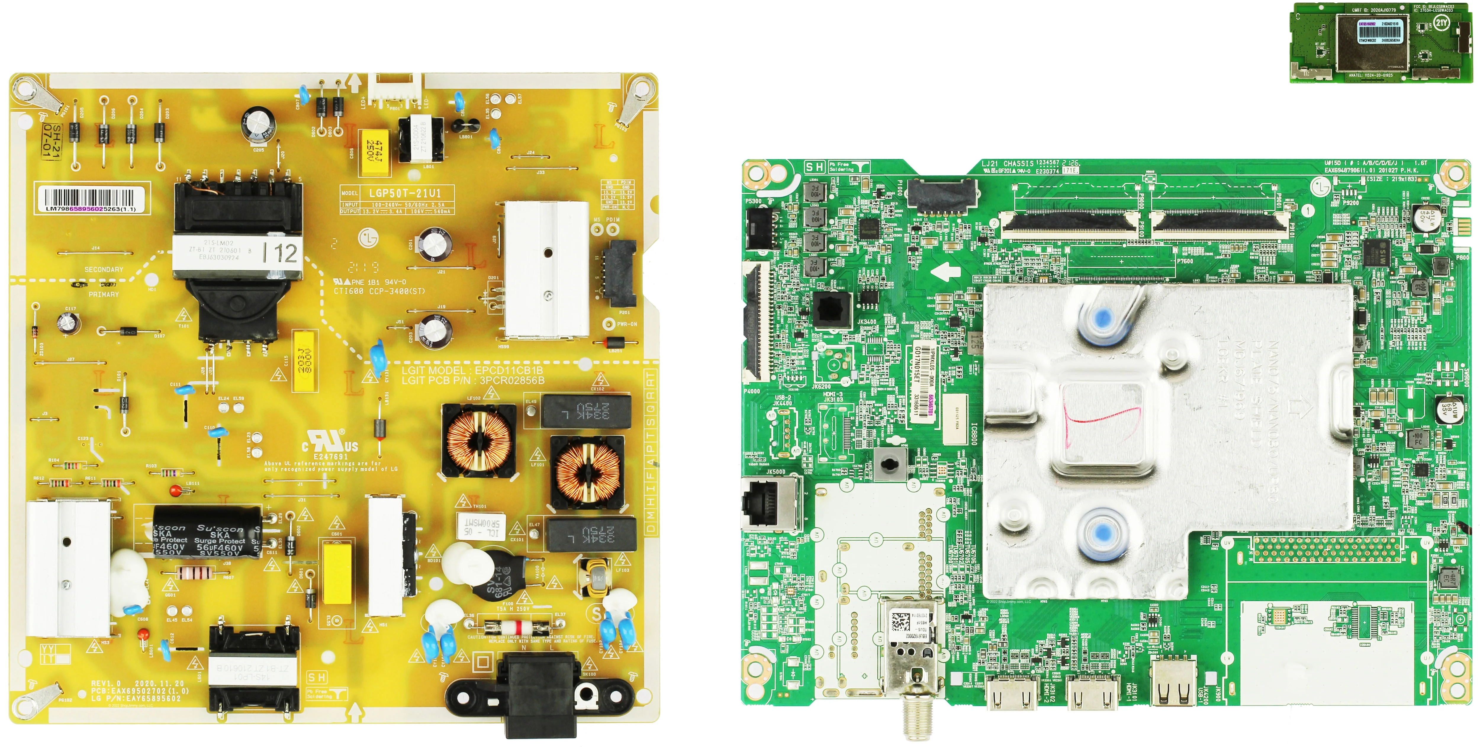 LG 50UP7670PUC.AUSJLJM Complete LED TV Repair Parts Kit