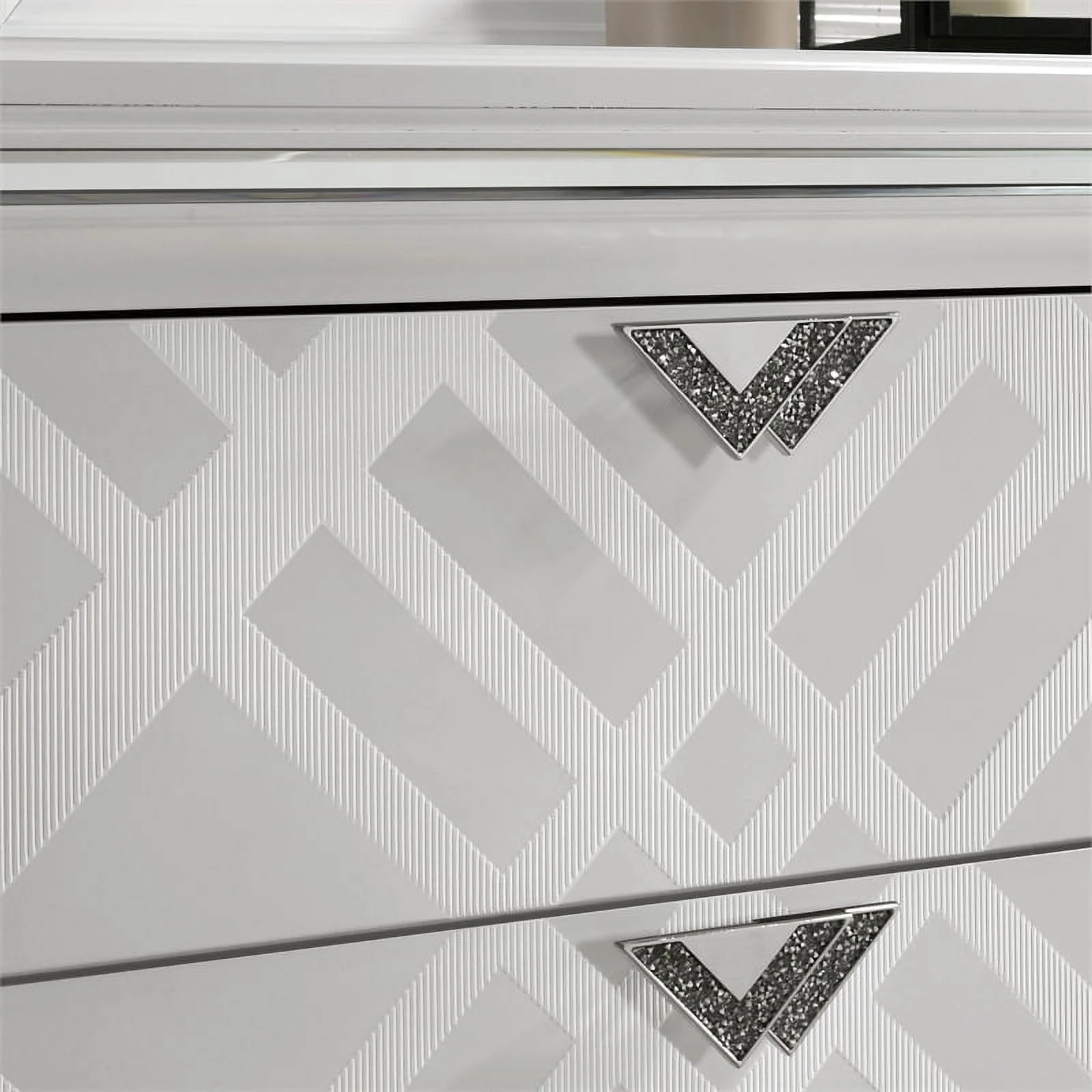 Pemberly Row 3-Piece White Solid Wood Bedroom Set - King + 2 Nightstands