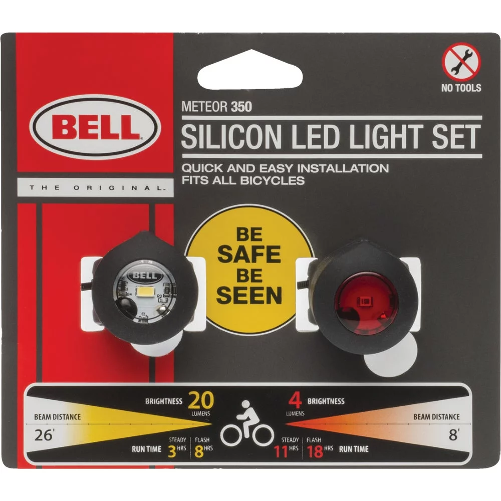 1PC Bell Sports LED Bicycle Light Set 1 Clear & 1 Red