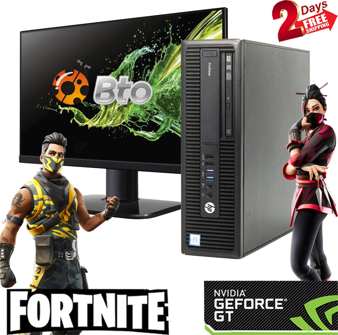 Restored Gaming HP 600 G2 Desktop SFF Computer PC Intel G4400 3.3GHz Processor 16GB Ram 500GB HDD 20 inch LCD, Bto AMD Radeon RX 550 DDR5, KB & Mouse Wifi Adapter Windows 10 (Refurbished)