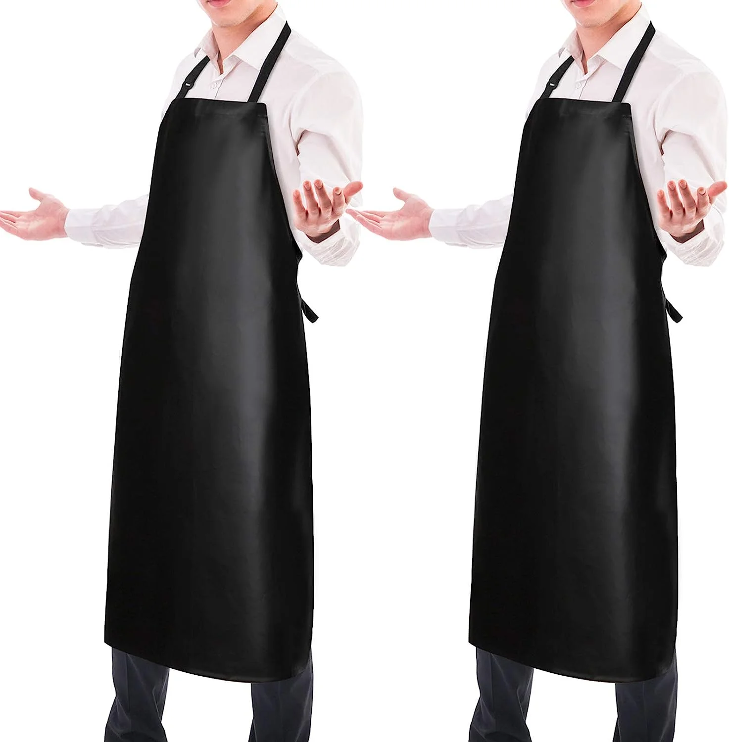 2 Pack Waterproof Rubber Vinyl Apron 40