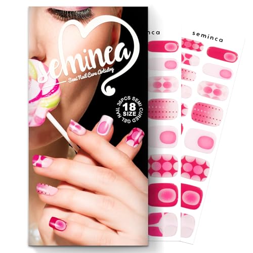 Semi Cured Gel Nail Strips-Easy Apply Christmas Gel Nail Stickers Holiday Semi Cured Manicure Strips with Sparkling Xmas Designs (Classic Yule)