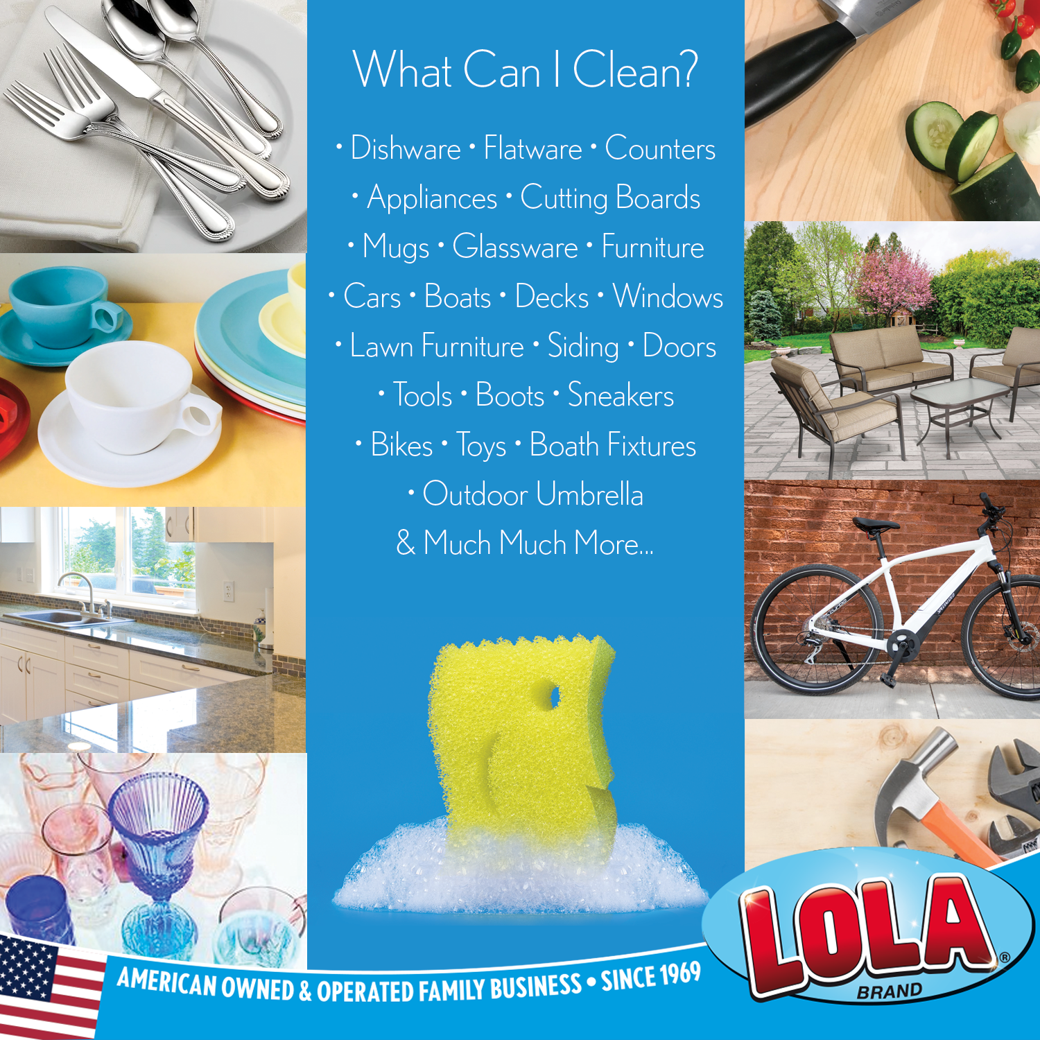 LOLA Scrub Boss, Multi-Use Cleaning Sponge, Reusable & Machine Washable - 9 CT