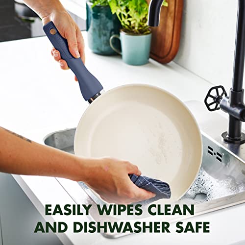 GreenPan Rio 16 Piece Cookware Pots and Pans Set, Hard Anodized Healthy Ceramic Nonstick PFAS-Free, Bakelite Handles, Frypans, Saucepan, Saute Pan, Stock Pot, Kitchen Tools, Dishwasher Safe, Black