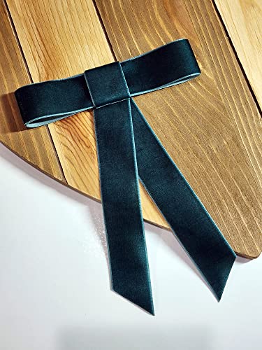 EmilyRose Couture Large Velvet Hair Bow Collection (Alligator Clip, Wine Red)