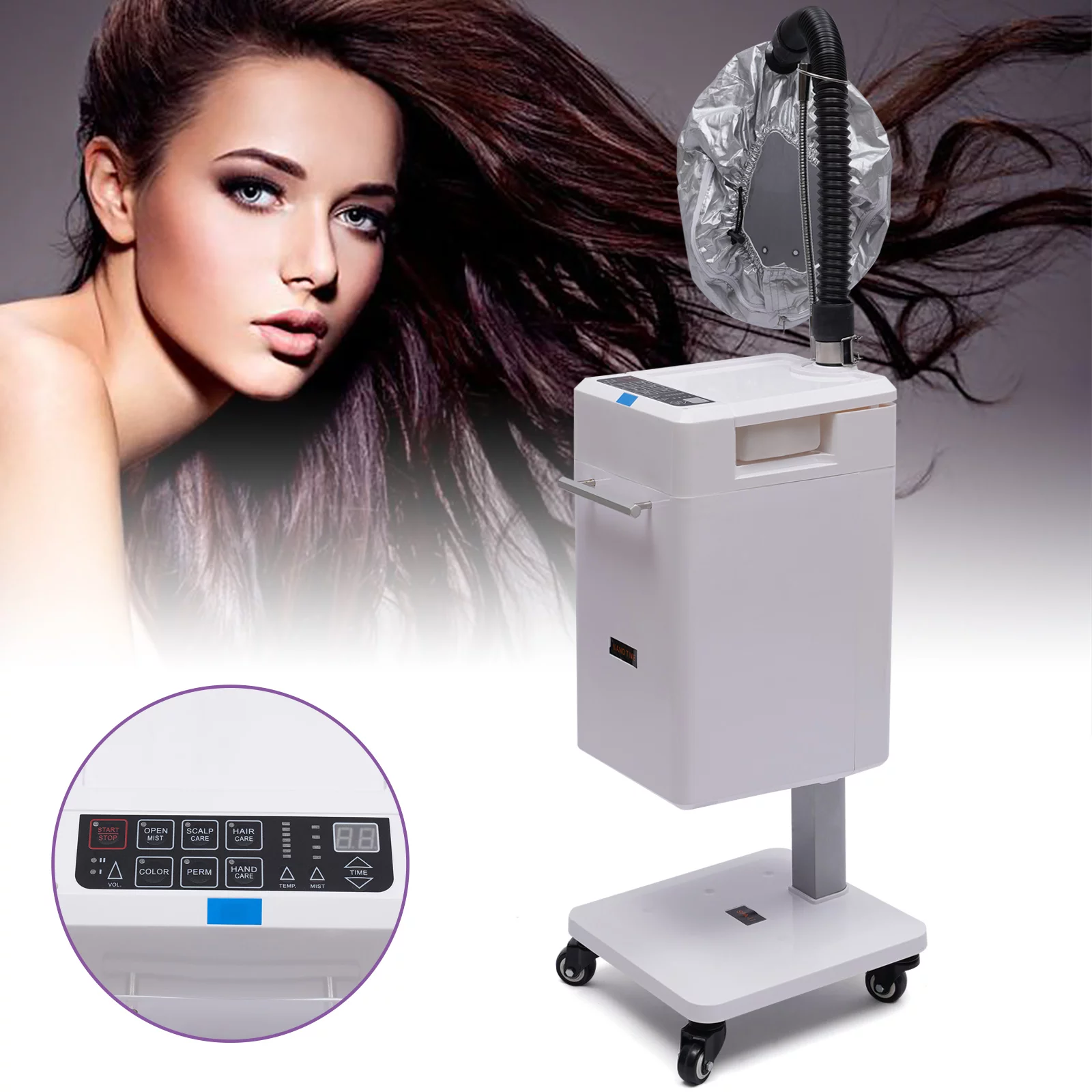 Wuzstar Vertical Nano Steamer Salon Spa Equipment Anion Hair Color Processor Hair Repair Machine