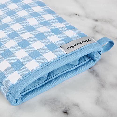 KitchenAid Gingham Oven Mitt 2-Pack Set, Passion Red, 7